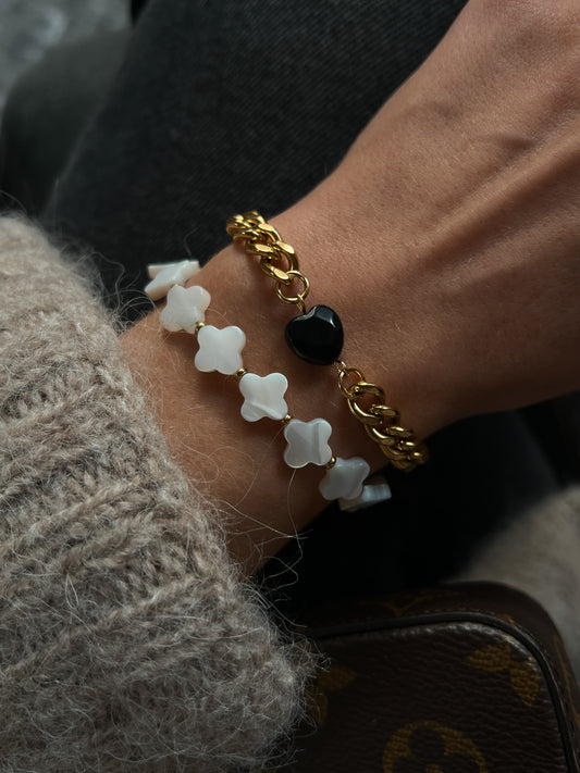 Armband Black heart - miamojewelry