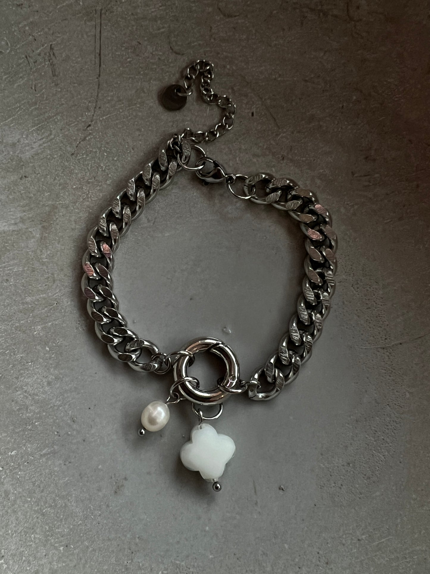 Anhänger Kleeblatt, Glas - miamojewelry