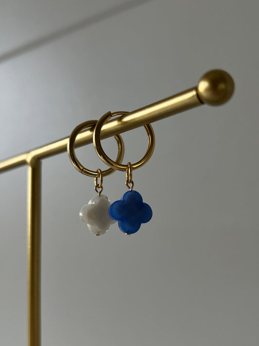 Anhänger Kleeblatt, Glas - miamojewelry