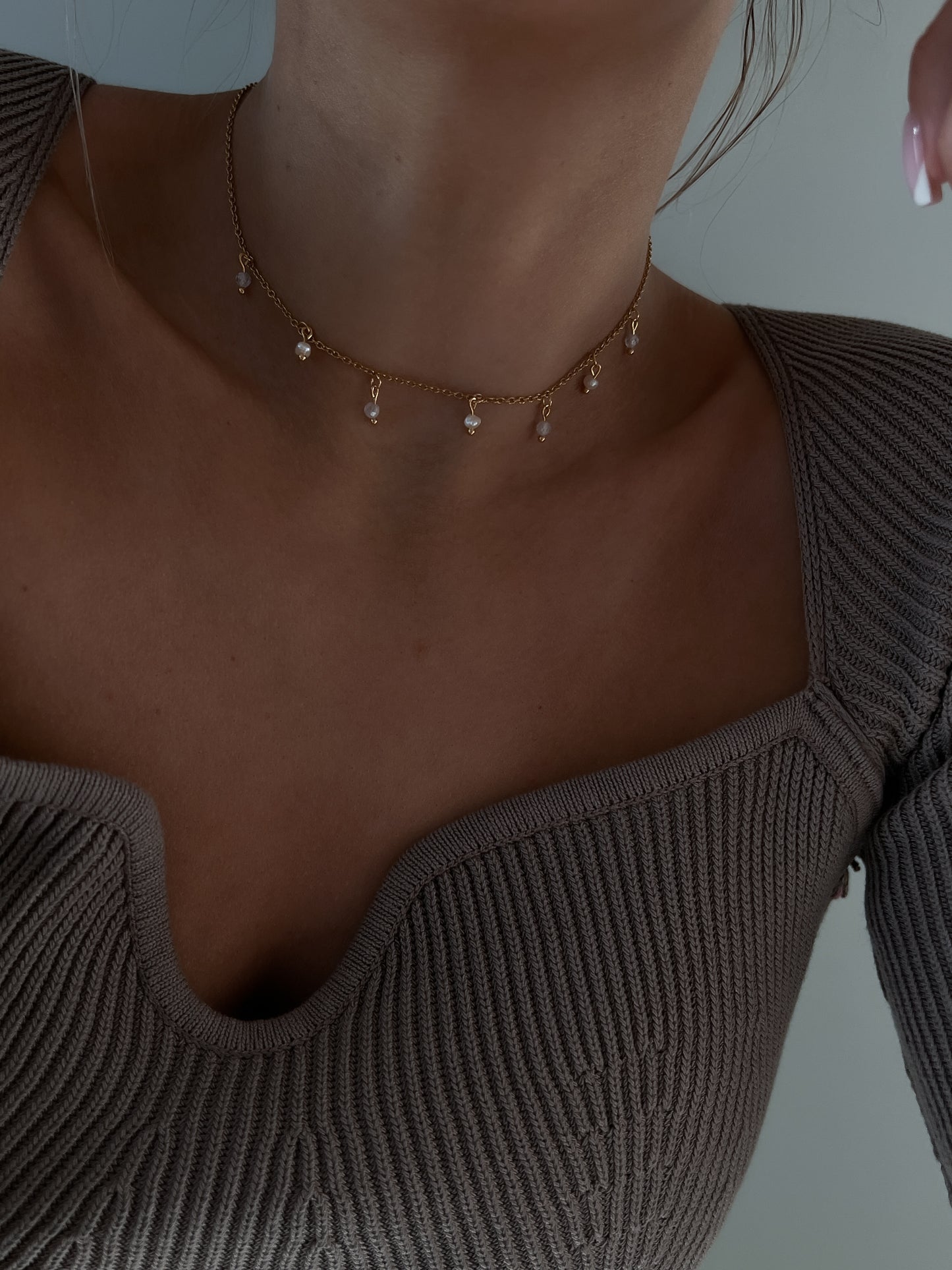 Kette Berry shape mit Zirkon - miamojewelry