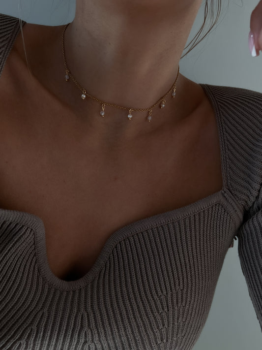 Kette Berry shape mit Zirkon - miamojewelry