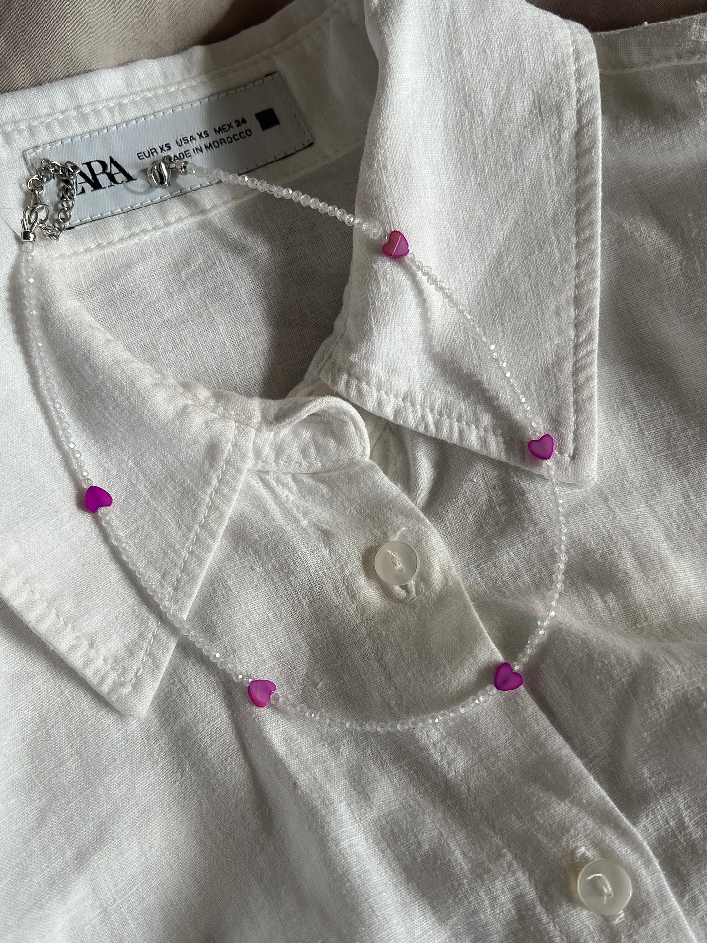 Zirkonkette Fuchsia