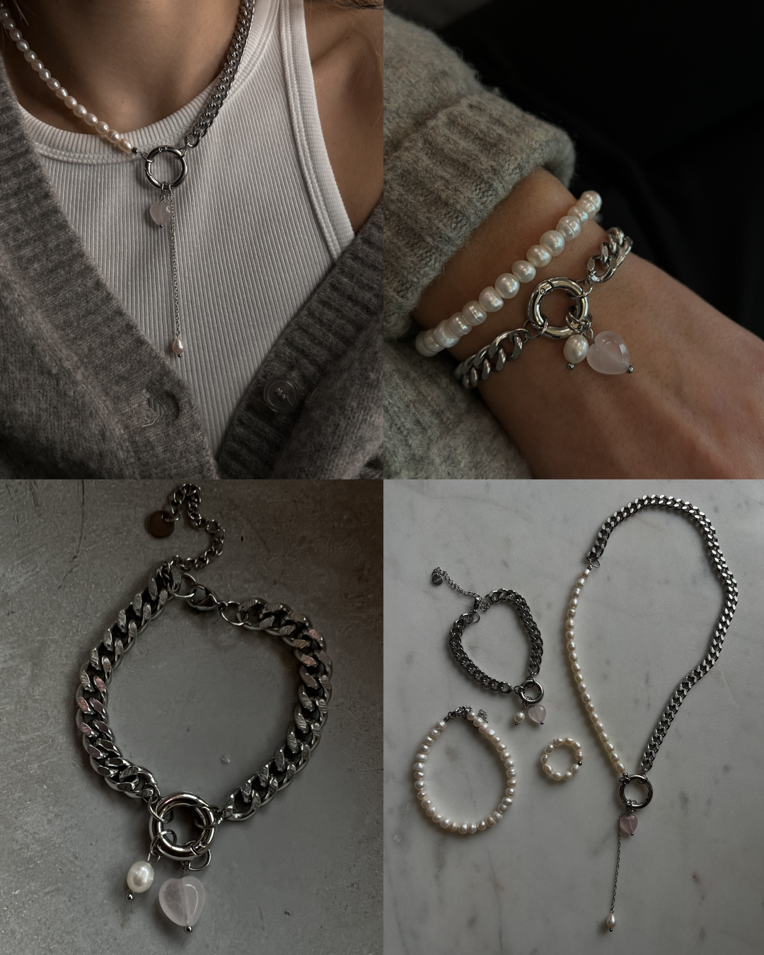 Anhänger Herz, Quarz - miamojewelry