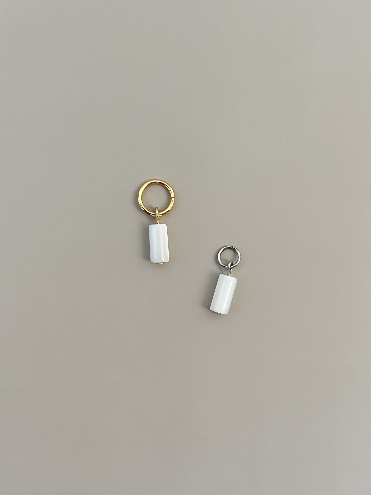 Anhänger Zylinder, Perlmutt - miamojewelry