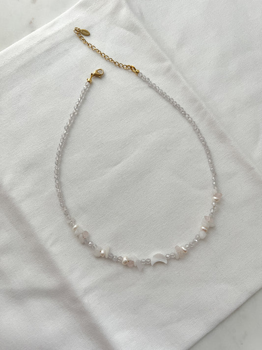 Zirkonkette Croissant de lune