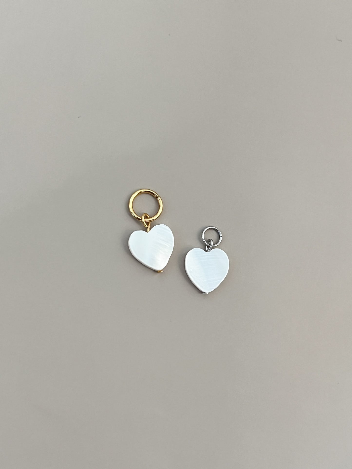 Anhänger Herz, Perlmutt, L - miamojewelry