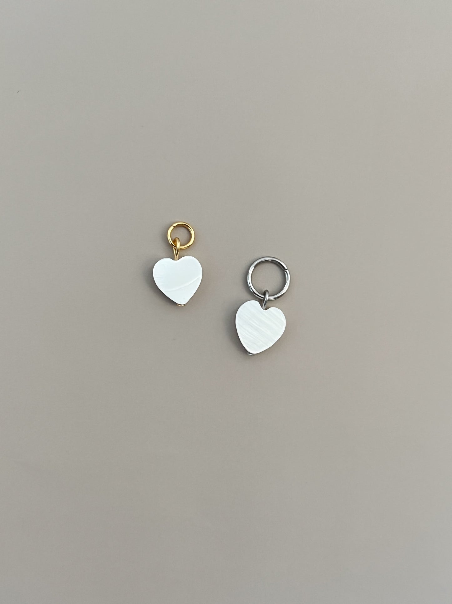 Anhänger Herz, Perlmutt, M - miamojewelry