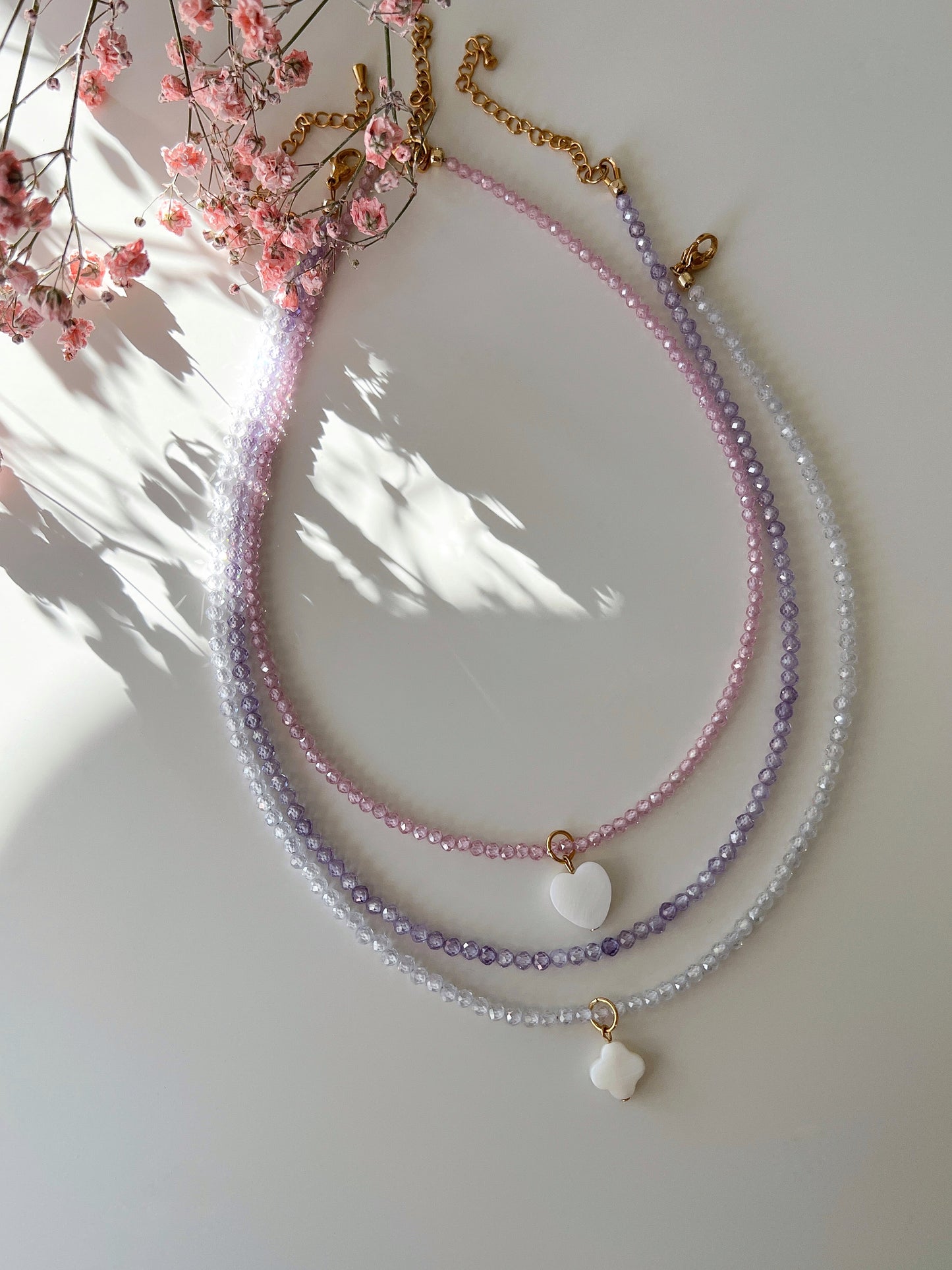 Anhänger Herz, Perlmutt, L - miamojewelry
