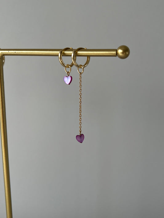 Anhänger Herz, Perlmutt, S - miamojewelry